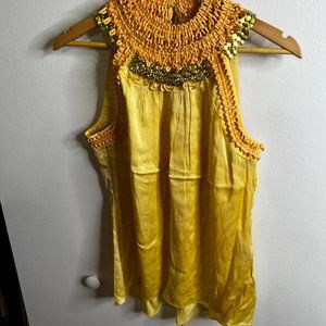 Silk, Ornat Neckline, Tank